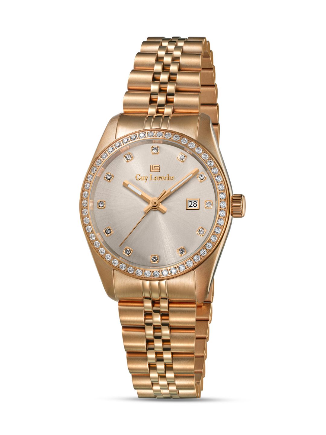 Guy Laroche ROSALIE Silver Sunray Round Dial | Analog Watch For Women's | GLWLG0002809
