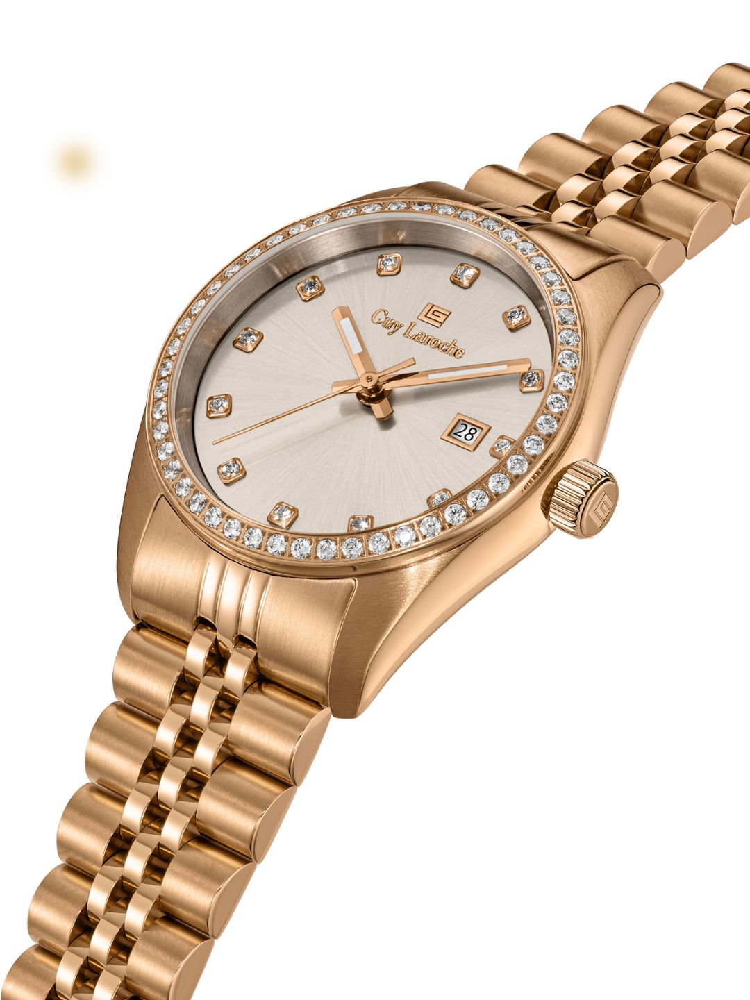 Guy Laroche ROSALIE Silver Sunray Round Dial | Analog Watch For Women's | GLWLG0002809