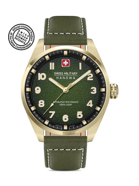 Swiss Military Hanowa SMWGA0001550 AIRMAN FIRST CLASS - Swiss Made Round Olive watch for men
