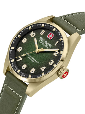 Swiss Military Hanowa SMWGA0001550 AIRMAN FIRST CLASS - Swiss Made Round Olive watch for men