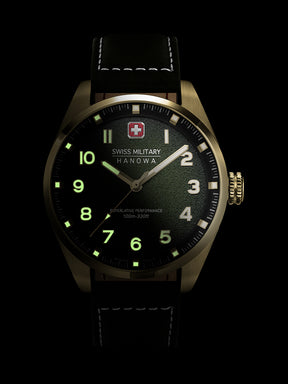 Swiss Military Hanowa SMWGA0001550 AIRMAN FIRST CLASS - Swiss Made Round Olive watch for men
