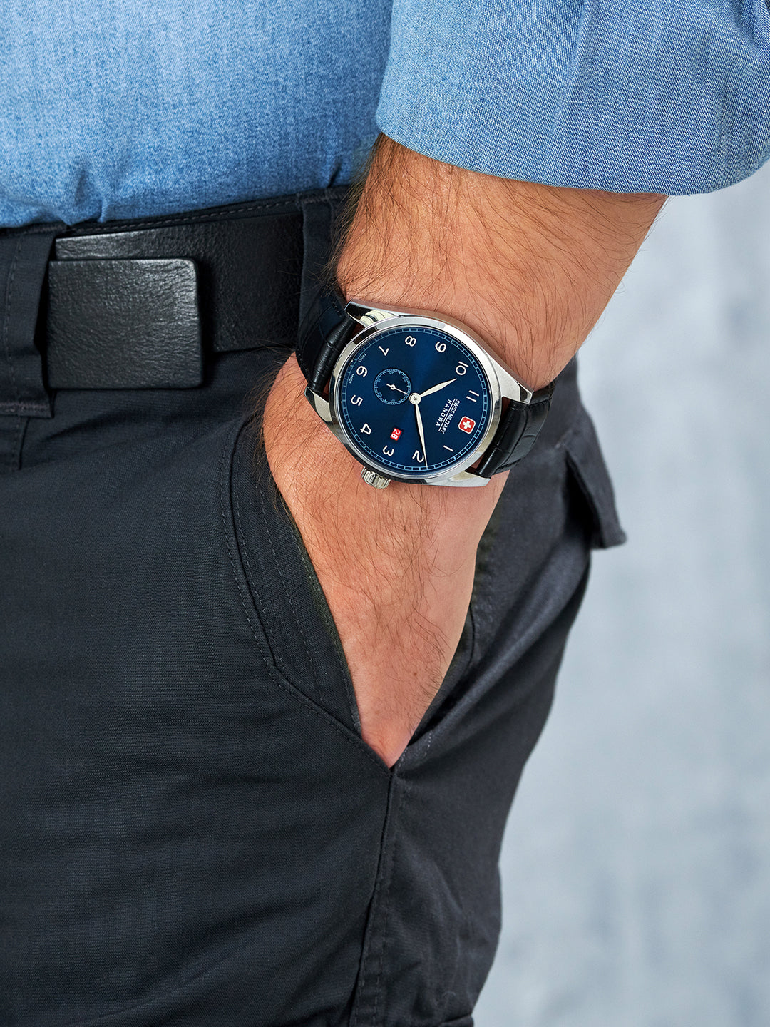 Swiss Military Hanowa SMWGB0000701 AFTERBURN GMT - Swiss Made Round Blue watch for men