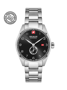 SWISS MILITARY HANOWA LYNX BLACK ROUND DIAL ANALOG WATCH FOR Men's SMWGH0000704