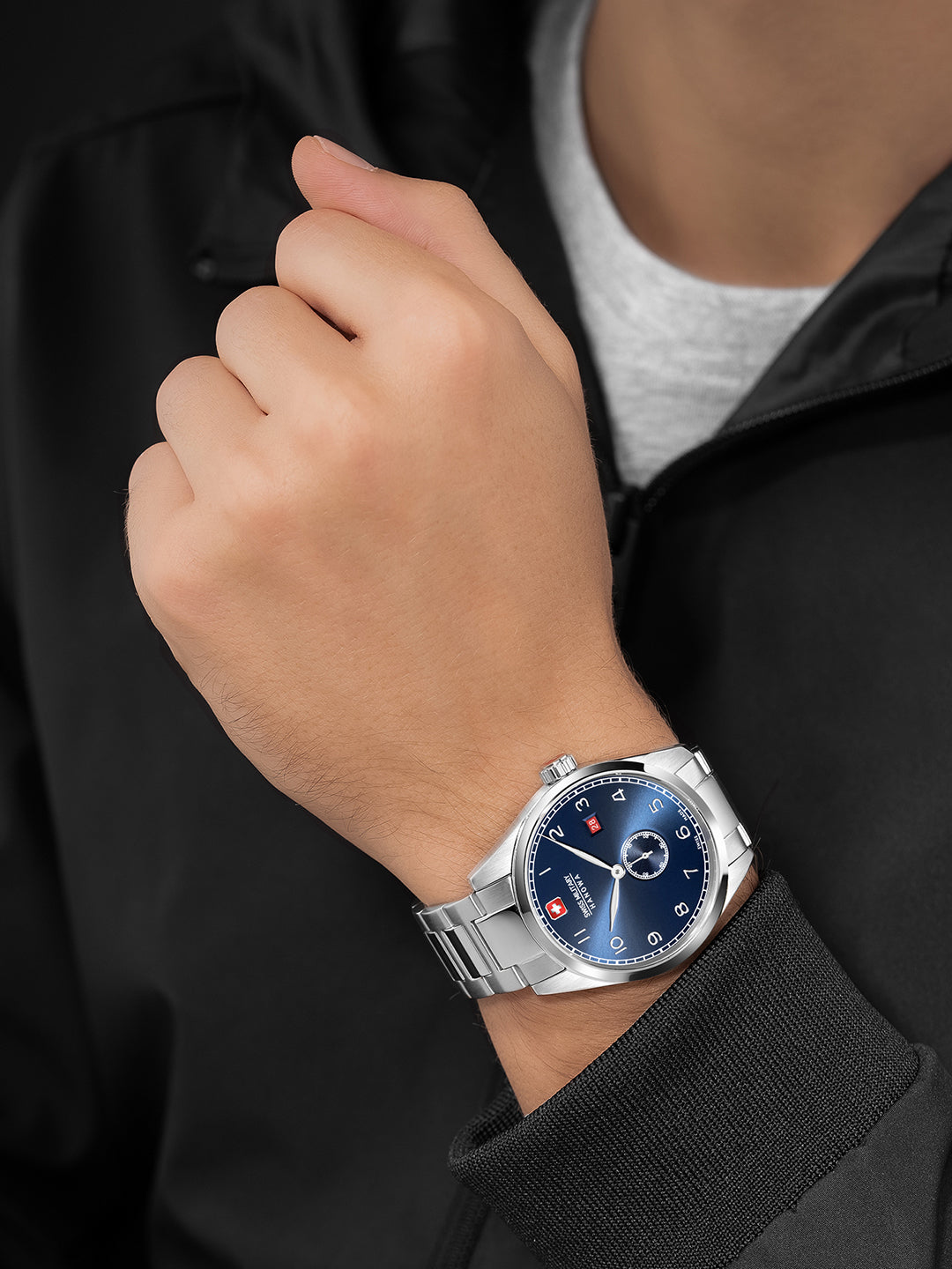 SWISS MILITARY HANOWA LYNX BLUE ROUND DIAL ANALOG WATCH FOR Men's SMWGH0000705