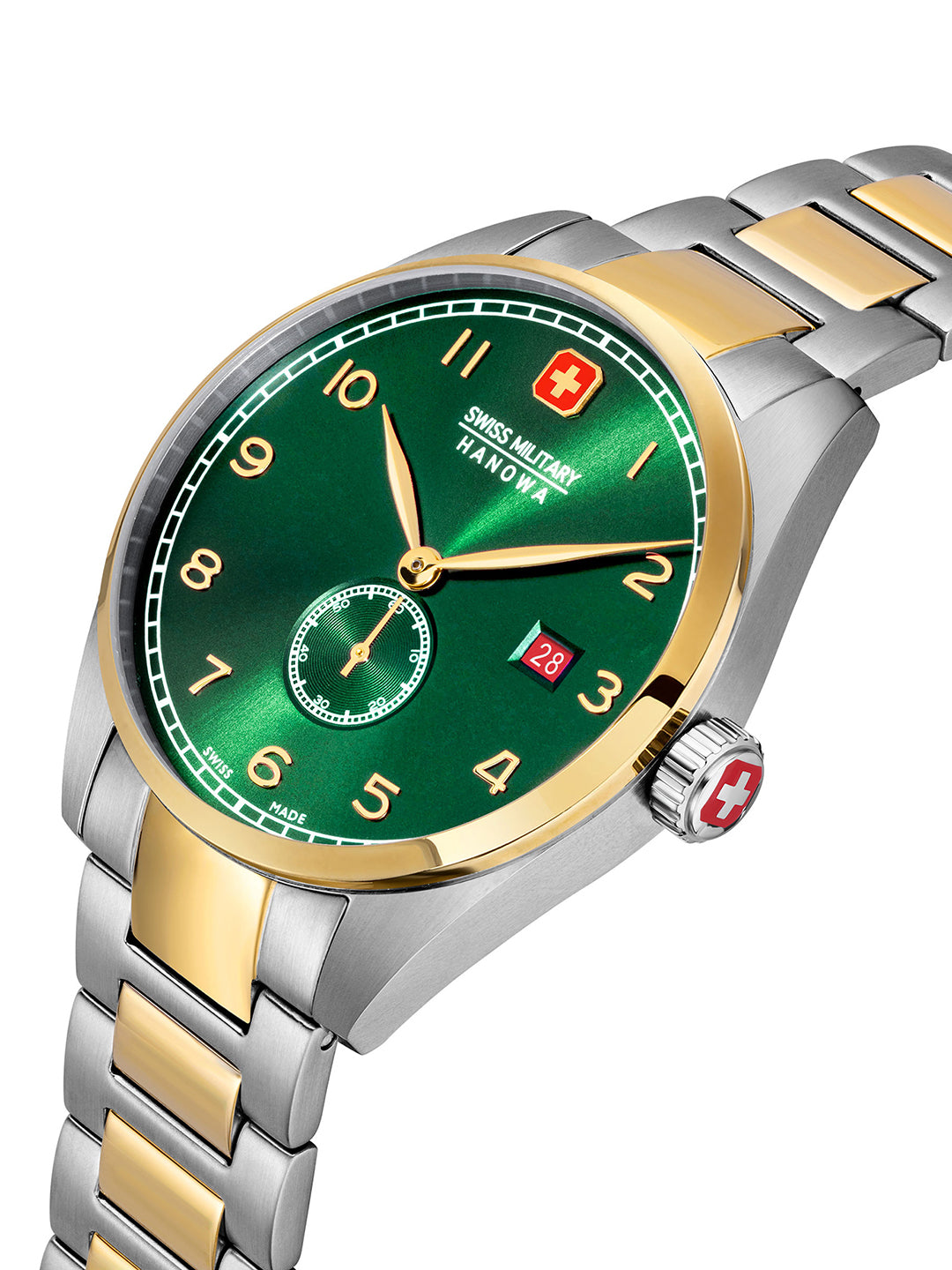 SWISS MILITARY HANOWA LYNX GREEN ROUND DIAL ANALOG WATCH FOR Men's SMWGH0000760