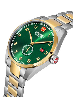 SWISS MILITARY HANOWA LYNX GREEN ROUND DIAL ANALOG WATCH FOR Men's SMWGH0000760