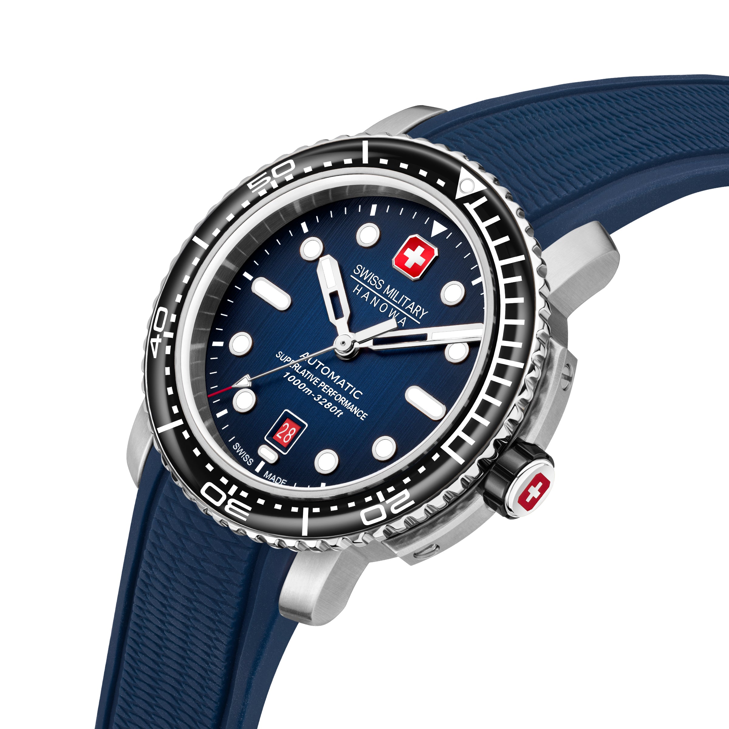 Swiss Military Hanowa SMWGL0002002-SET  - swiss made Round Blue Automatic - Watch for men with spare bracelet
