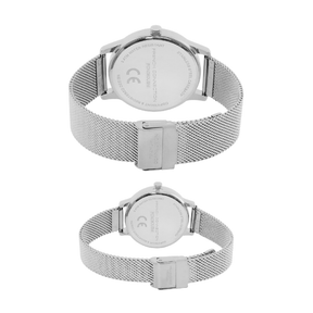 French Connection Blue Round Dial Pair Analogue Watch FCN080USM