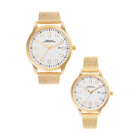 French Connection Analog Silver Dial Unisex's Watch-FCN080GM