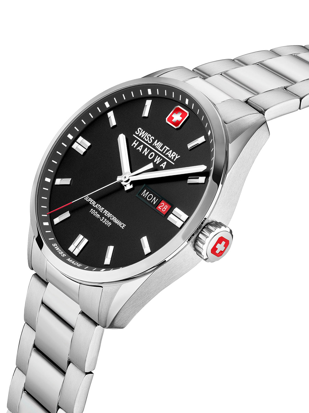 SWISS MILITARY HANOWA ROADRUNNER MAXED BLACK ROUND DIAL ANALOG WATCH FOR Men's SMWGH0001601