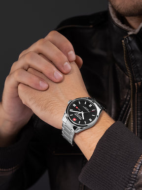 SWISS MILITARY HANOWA ROADRUNNER MAXED BLACK ROUND DIAL ANALOG WATCH FOR Men's SMWGH0001601