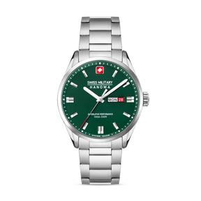 SWISS MILITARY HANOWA ROADRUNNER MAXED OLIVE ROUND DIAL ANALOG WATCH FOR Men's SMWGH0001603