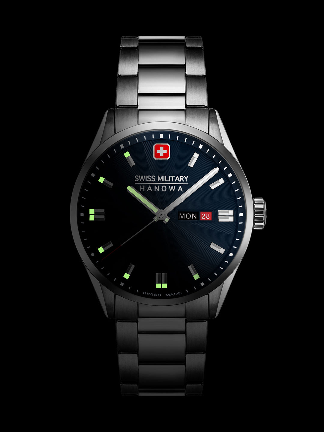SWISS MILITARY HANOWA ROADRUNNER MAXED BLUE ROUND DIAL ANALOG WATCH FOR Men's SMWGH0001602