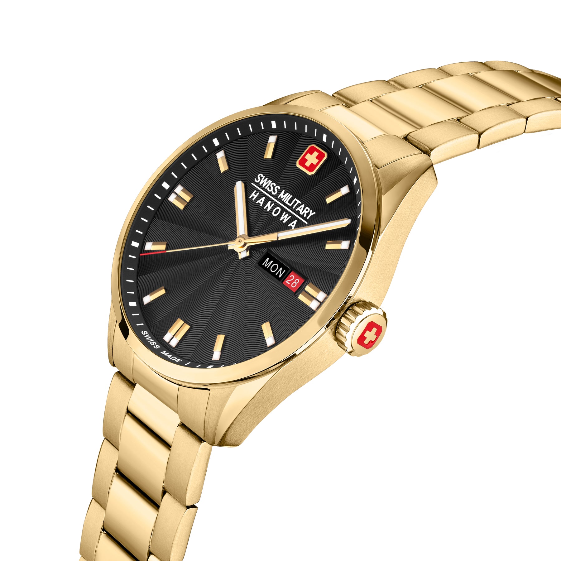 SWISS MILITARY HANOWA ROADRUNNER MAXED BLACK ROUND DIAL ANALOG WATCH FOR Men's SMWGH0001610