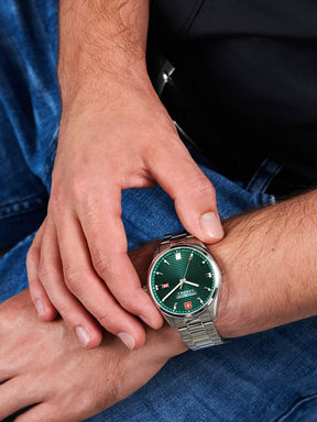 Swiss Military Hanowa Roadrunner Green Dial Watch for Men - SMWGH2200105