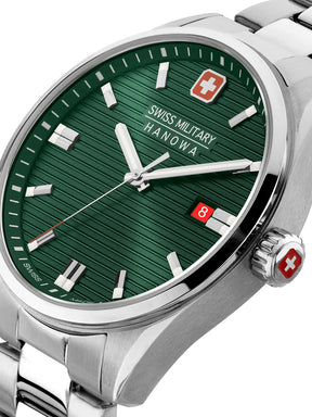 Swiss Military Hanowa Roadrunner Green Dial Watch for Men - SMWGH2200105