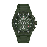 SWISS MILITARY HANOWA SIDEWINDER CERAMIC GREEN ROUND DIAL ANALOG WATCH FOR Men's SMWGI0002282
