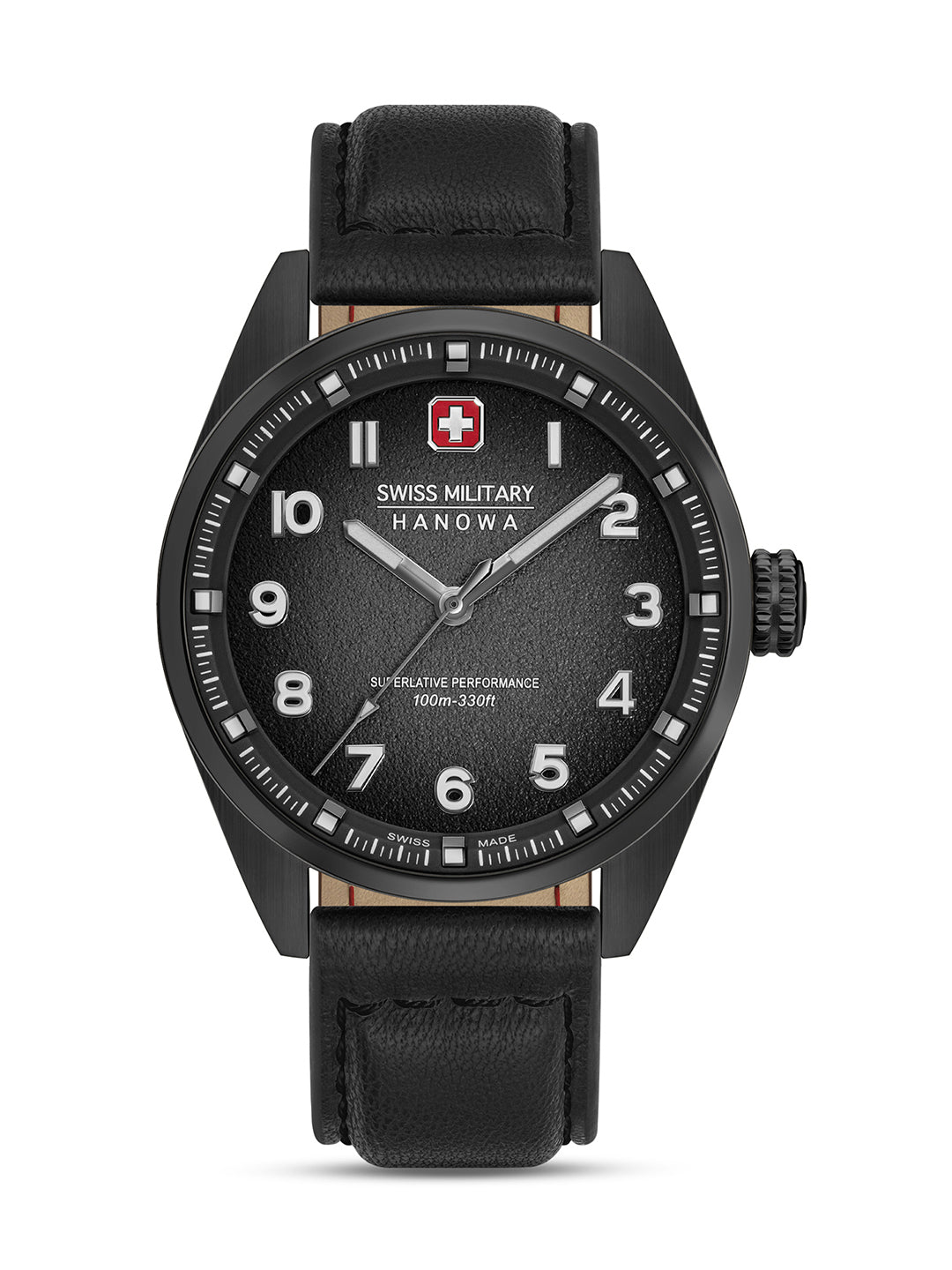Swiss Military Hanowa SMWGA0001530 AIRMAN FIRST CLASS - Swiss Made Round Black watch for men