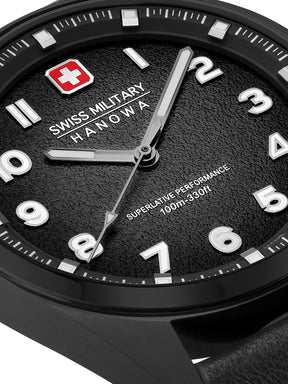 Swiss Military Hanowa SMWGA0001530 AIRMAN FIRST CLASS - Swiss Made Round Black watch for men