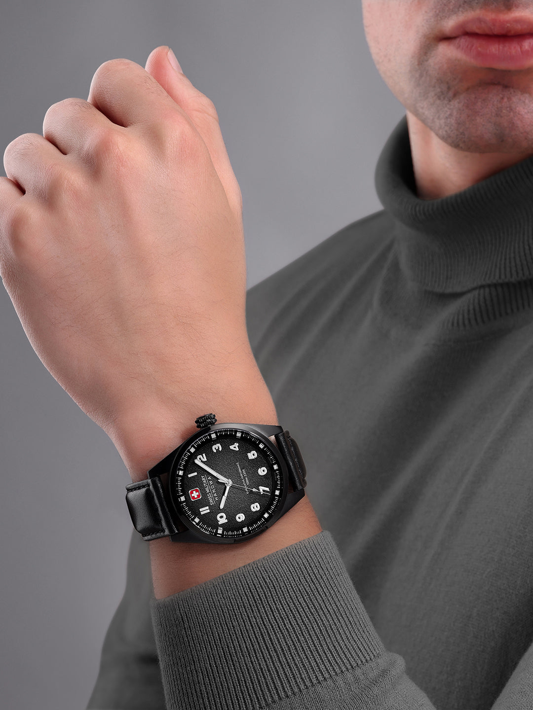 Swiss Military Hanowa SMWGA0001530 AIRMAN FIRST CLASS - Swiss Made Round Black watch for men