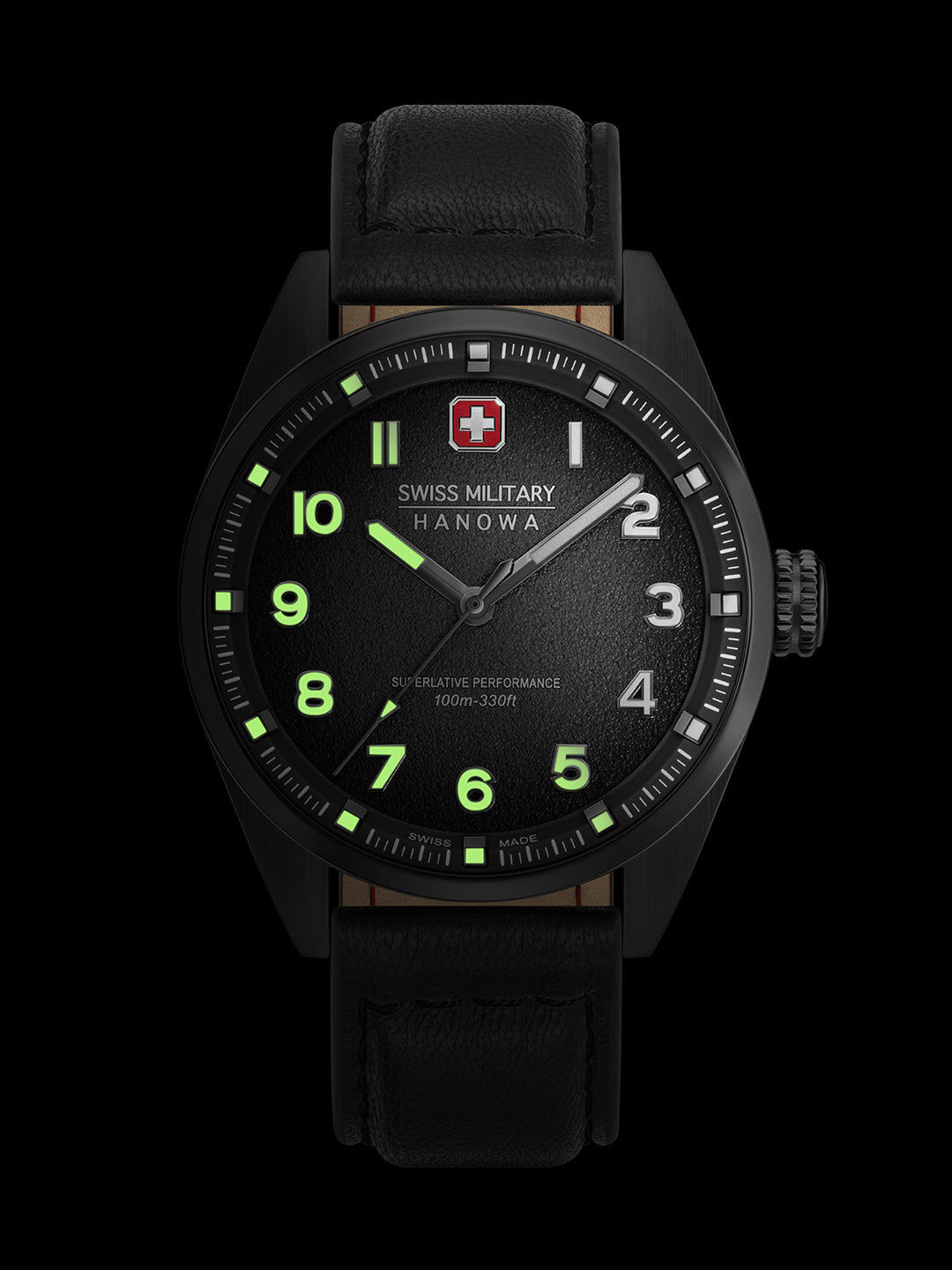 Swiss Military Hanowa SMWGA0001530 AIRMAN FIRST CLASS - Swiss Made Round Black watch for men