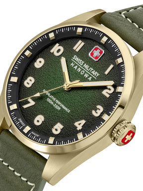 Swiss Military Hanowa SMWGA0001550 AIRMAN FIRST CLASS - Swiss Made Round Olive watch for men