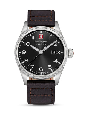 Swiss Military Hanowa SMWGB0000804 Black Dial Dark Brown Ceramic Men's Watch