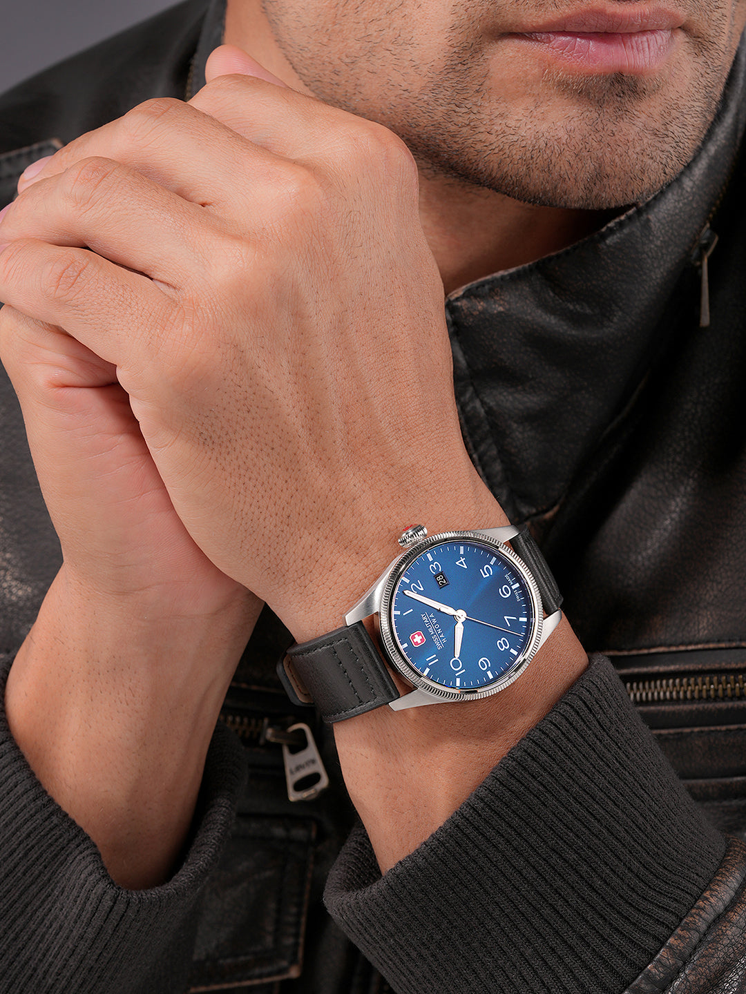 Swiss Military Hanowa SMWGB0000805  - Swiss Made Round Blue watch for men