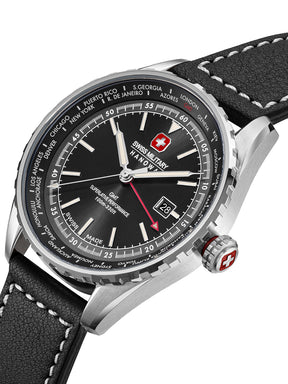 Swiss Military Hanowa SMWGB0003201  - Swiss Made Round Black watch for men