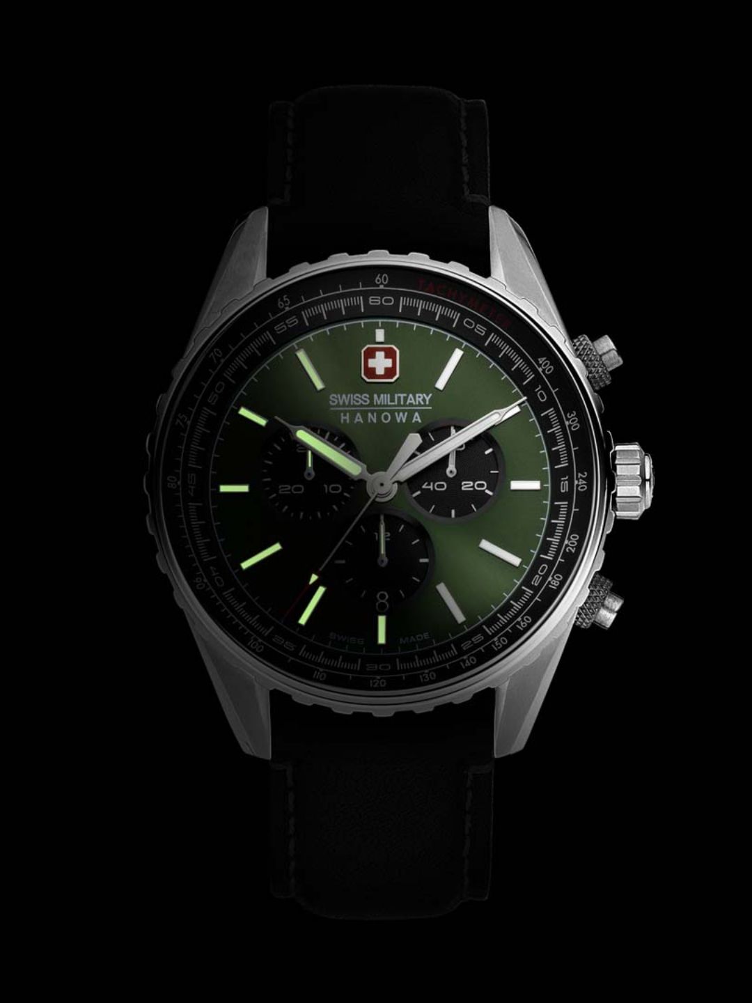 Swiss Military Hanowa SMWGC0000305 AFTERBURN CHRONO - swiss made Round Green Chronograph - Watch for men