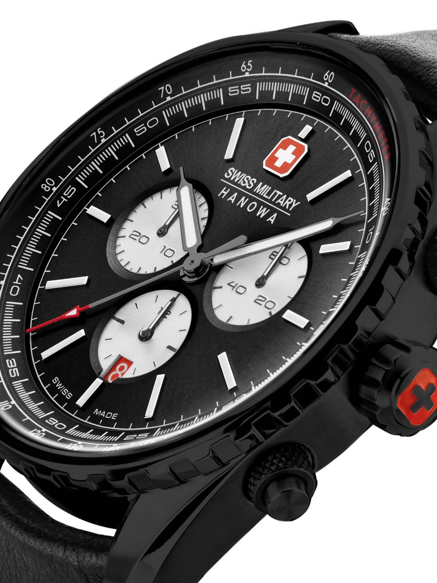 Swiss Military Hanowa SMWGC0000331 CONDOR - Swiss Made Round Black Chronograph - Watch for men