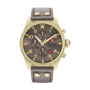 SWISS MILITARY HANOWA THUNDERBOLT CHRONOGRAPH GREY ROUND DIAL ANALOG WATCH FOR Men's SMWGC0000410