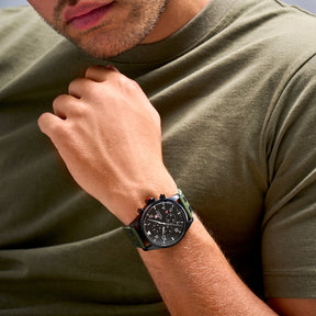 Swiss Military Hanowa SMWGC0000430 - Thunderbolt Chrono Swiss Made Black Watch For Men