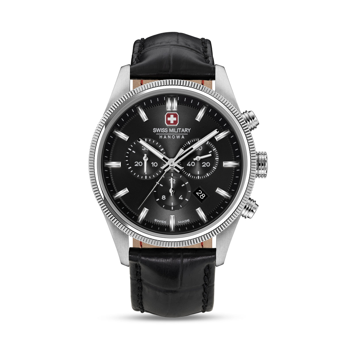 Swiss Military Hanowa SMWGC0003101  - Swiss Made Round Black Chronograph - Watch for men