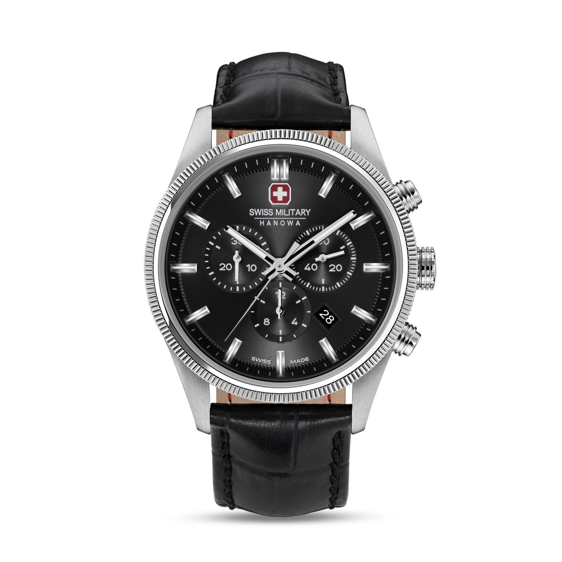 Swiss Military Hanowa SMWGC0003101  - Swiss Made Round Black Chronograph - Watch for men
