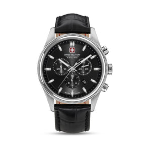 Swiss Military Hanowa SMWGC0003101  - Swiss Made Round Black Chronograph - Watch for men