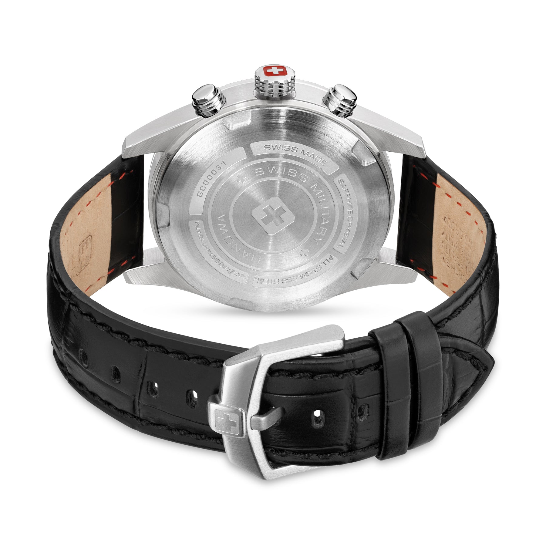 Swiss Military Hanowa SMWGC0003101  - Swiss Made Round Black Chronograph - Watch for men