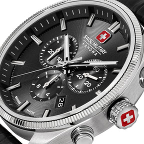 Swiss Military Hanowa SMWGC0003101  - Swiss Made Round Black Chronograph - Watch for men