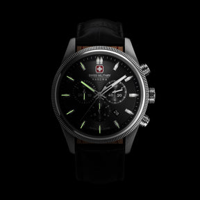 Swiss Military Hanowa SMWGC0003101  - Swiss Made Round Black Chronograph - Watch for men