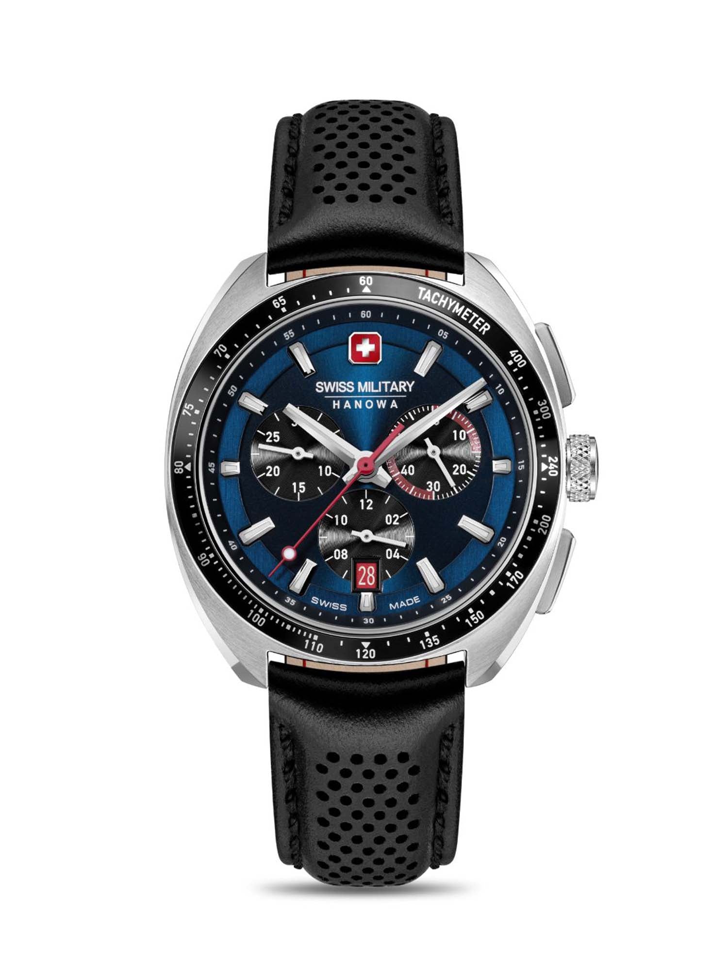 Swiss Military Hanowa SMWGC0003301 GREYHOUND CHRONO - Swiss Made Round Blue Chronograph - Watch for men