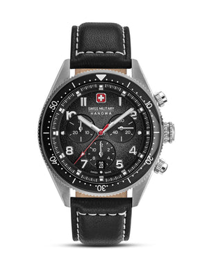 Swiss Military Hanowa SMWGC0003801 AFTERBURN CHRONO - Swiss Made Round Black Chronograph - Watch for men