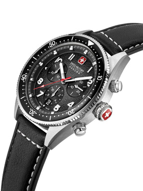 Swiss Military Hanowa SMWGC0003801 AFTERBURN CHRONO - Swiss Made Round Black Chronograph - Watch for men