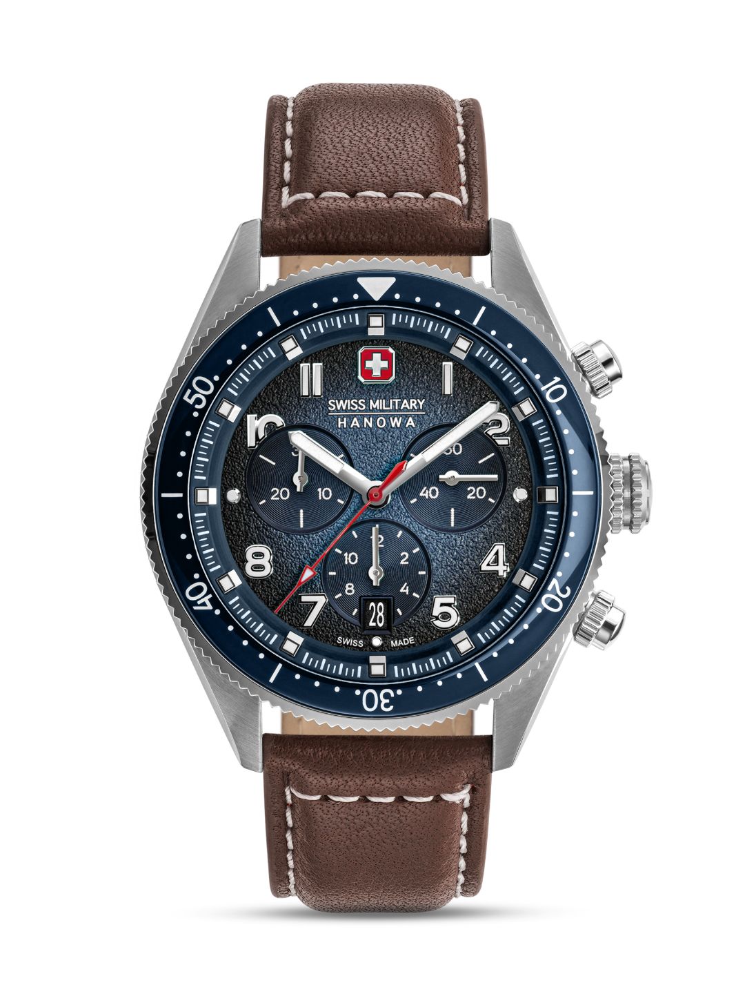Swiss Military Hanowa SMWGC0003802 AFTERBURN GMT - Swiss Made Round Blue Chronograph - Watch for men