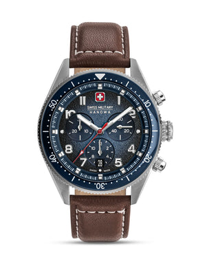Swiss Military Hanowa SMWGC0003802 AFTERBURN GMT - Swiss Made Round Blue Chronograph - Watch for men