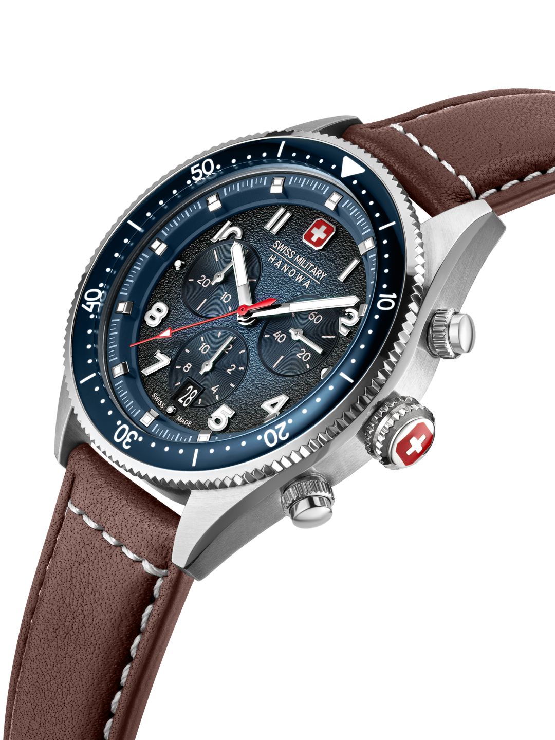 Swiss Military Hanowa SMWGC0003802 AFTERBURN GMT - Swiss Made Round Blue Chronograph - Watch for men
