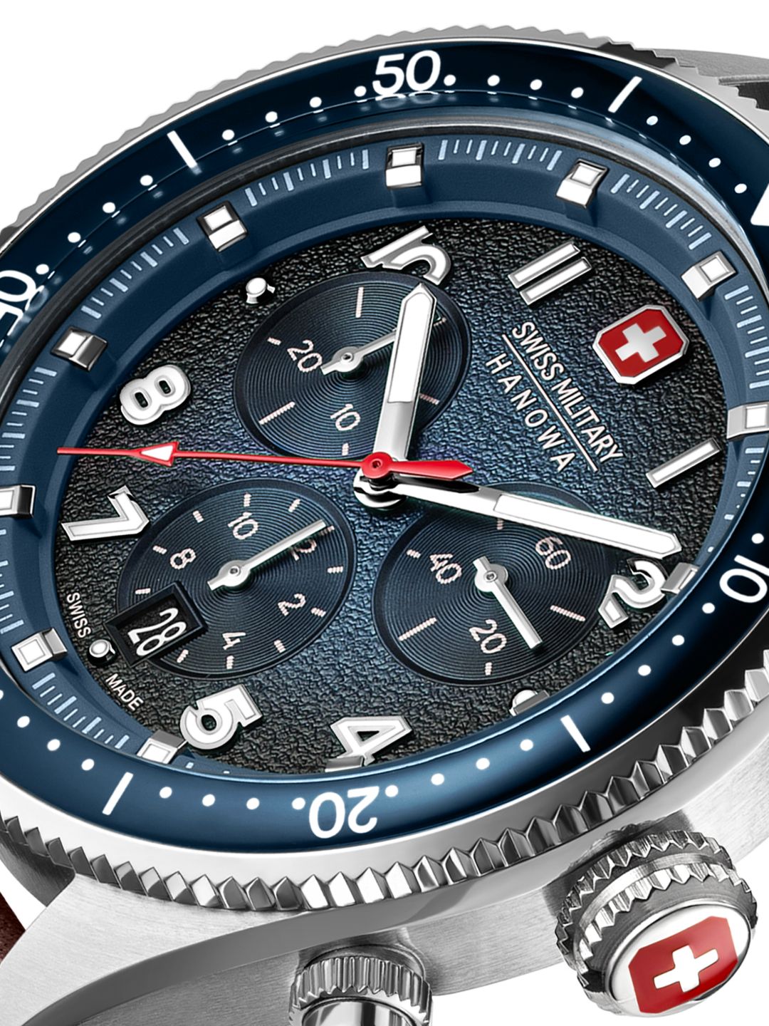 Swiss Military Hanowa SMWGC0003802 AFTERBURN GMT - Swiss Made Round Blue Chronograph - Watch for men