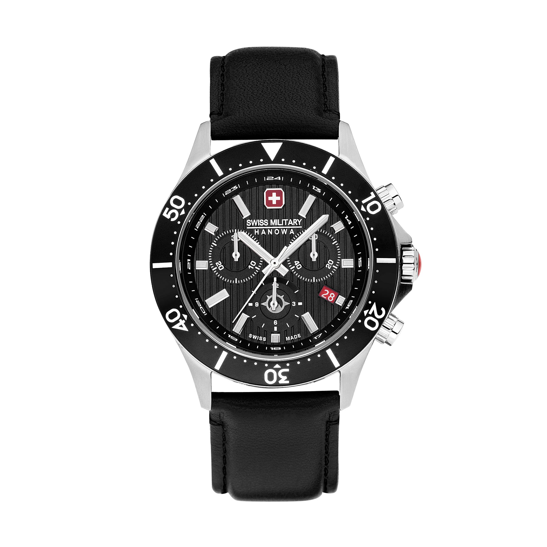 Swiss Military Hanowa SMWGC2100705 STARLIGHT - Swiss Made Round Black Chronograph - Watch for men