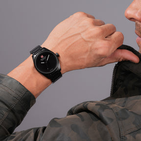 Swiss Military Hanowa SMWGG0003530 DEFENDER - Swiss Made Round Musou Black watch for men