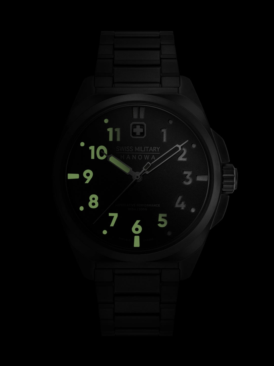 Swiss Military Hanowa Fieldmaster Stealth Black Round Dial Analogue Swiss Made Watch For Mens-SMWGG0003932