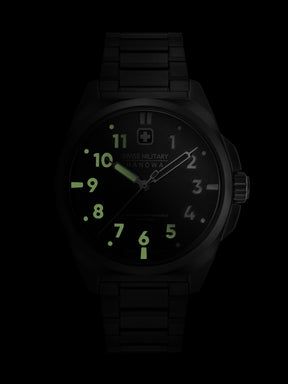 Swiss Military Hanowa Fieldmaster Stealth Black Round Dial Analogue Swiss Made Watch For Mens-SMWGG0003932